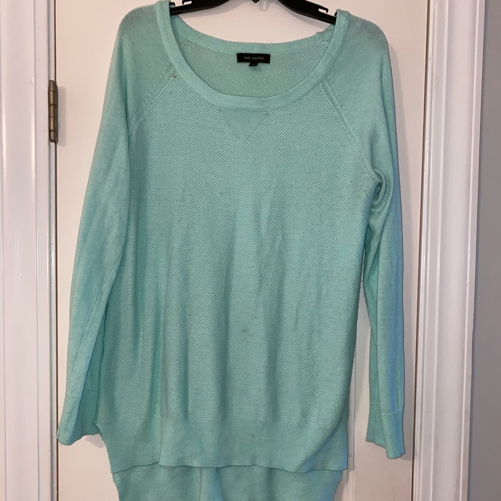 Mint green waffle knit sweater size XL